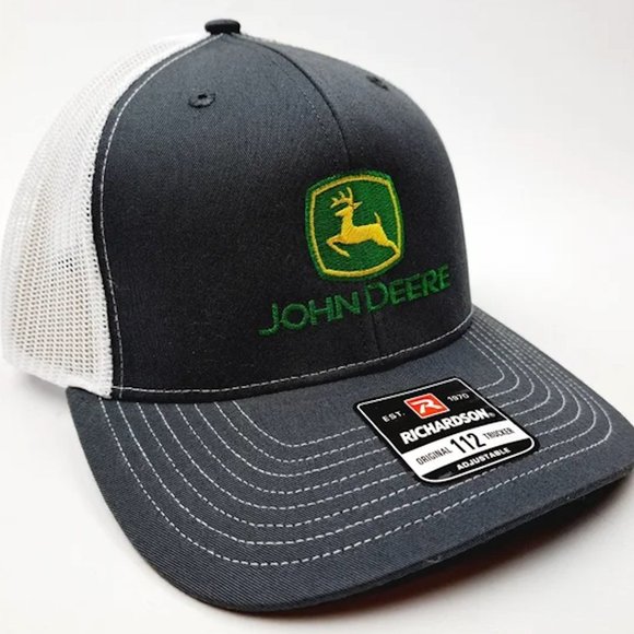 JOHN DEERE Trucker Hat By Richardson 112 - Custom Made Adjustable Cap For Fans & Work